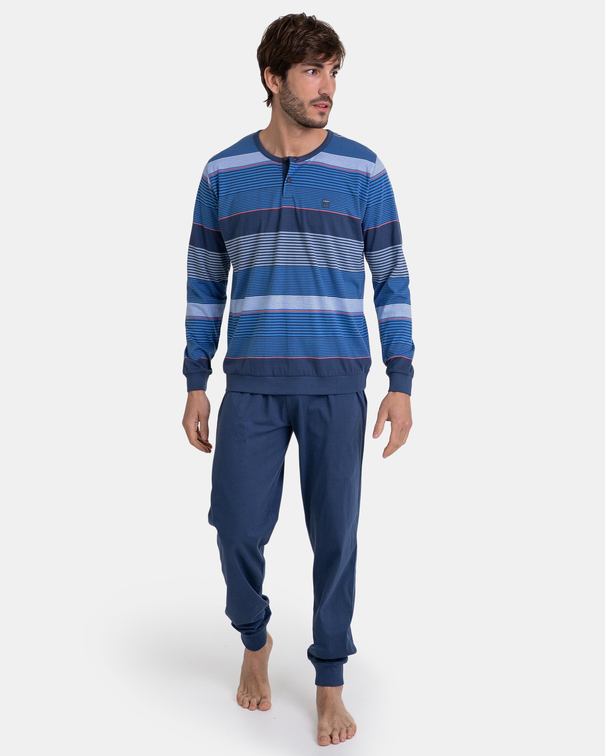 Pijama Hombre Invierno P721336 Azul Coches Massana