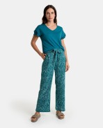 Pantalons amples de dona estampat floral