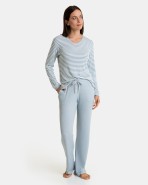 Pantalón de pijama de mujer largo en azul