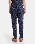 Pantalons rectes estampat de dona