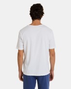 Camiseta blanca de manga corta de hombre