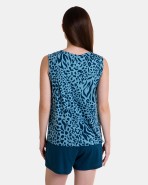 Pijama de mujer corto sin mangas estampado animal-print