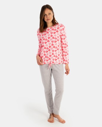 Pijama de dona llarg en teixit Jacquard