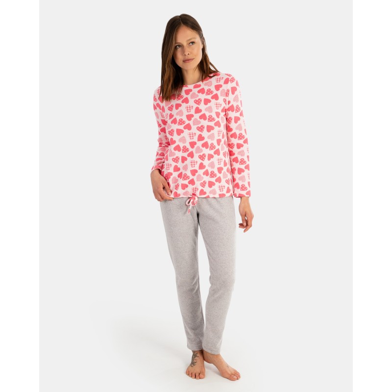 Pijama de dona llarg en teixit Jacquard