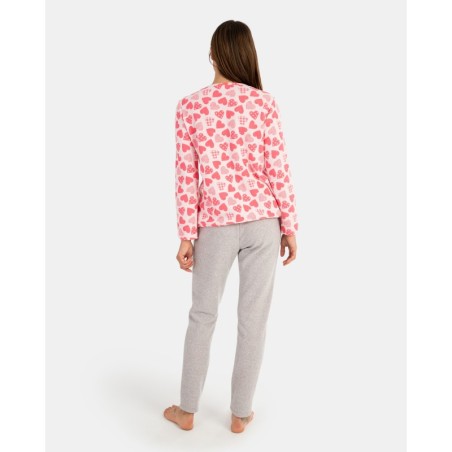 Pijama de dona llarg en teixit Jacquard