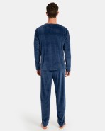 Pijama d'home teixit micropolar de color blau