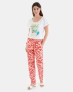 Pantalons recte de dona estampat